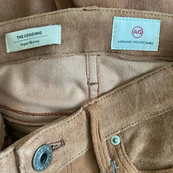 NWT AG Adriano Goldschmied The Legging Super Skinny Womens Size 24 Lamb Leather - Picture 7 of 8